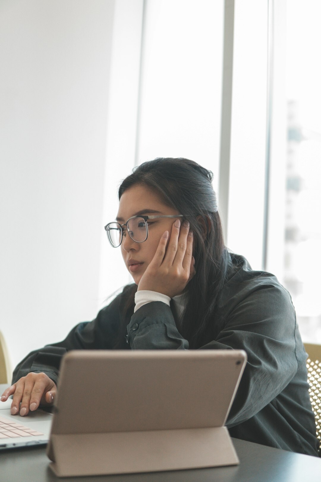 professional listening attentively