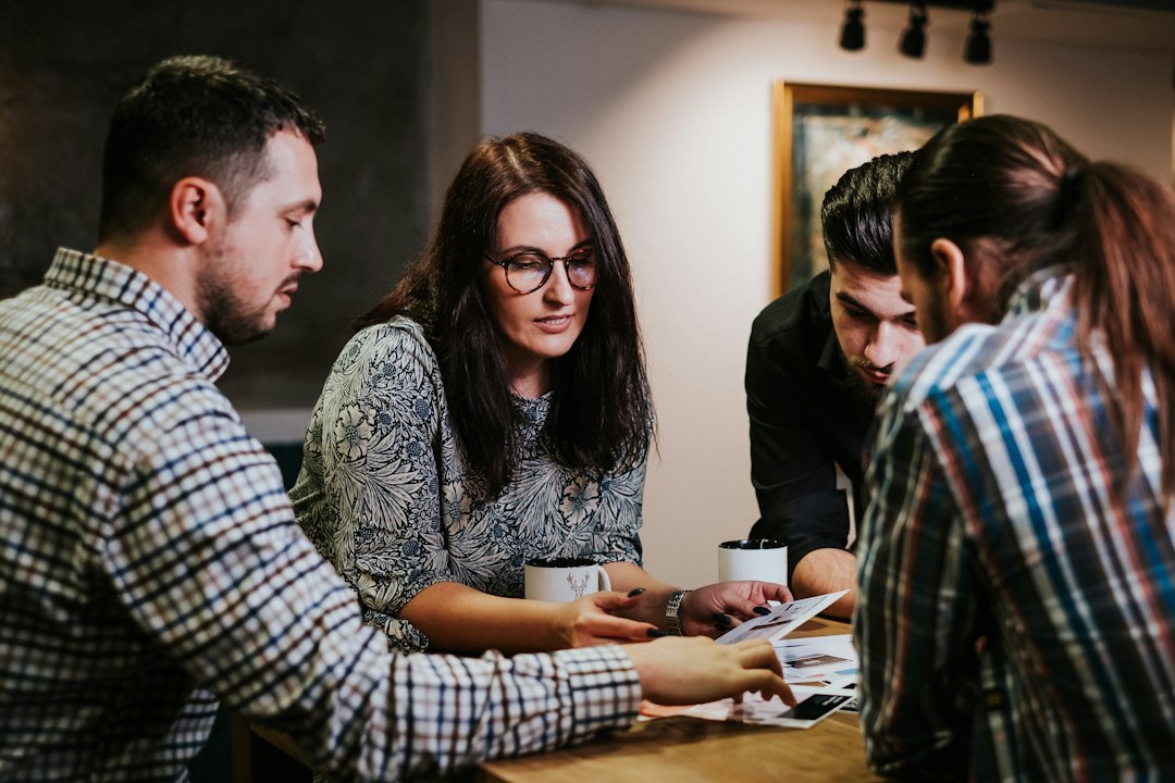 group conversation in office