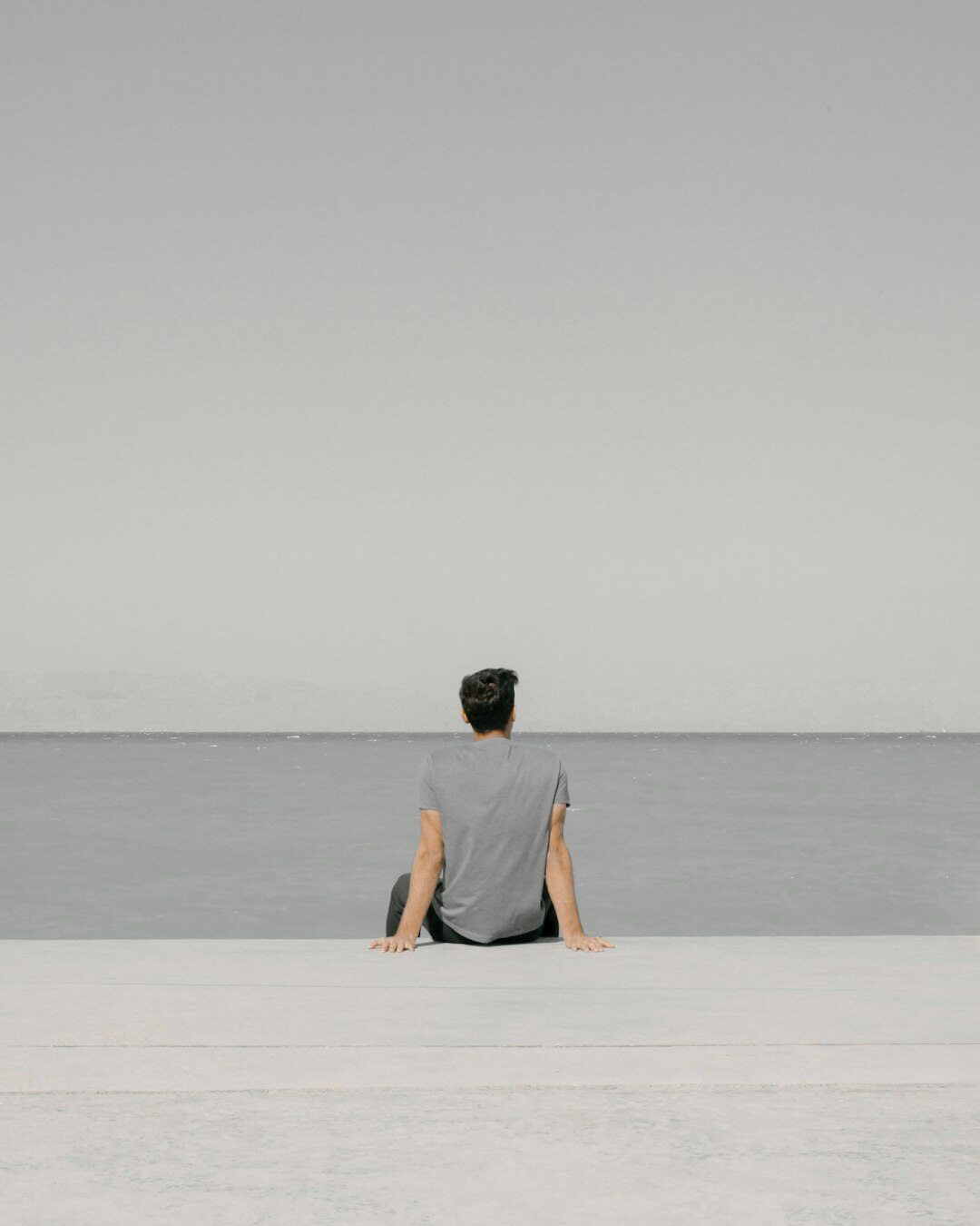 person reflecting alone